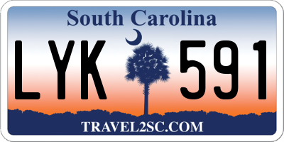 SC license plate LYK591