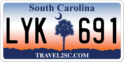 SC license plate LYK691