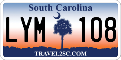SC license plate LYM108
