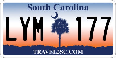 SC license plate LYM177