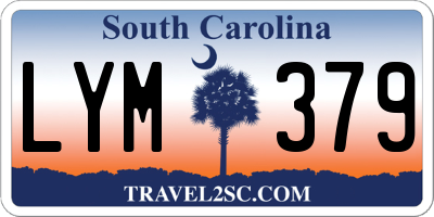 SC license plate LYM379