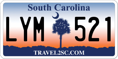 SC license plate LYM521