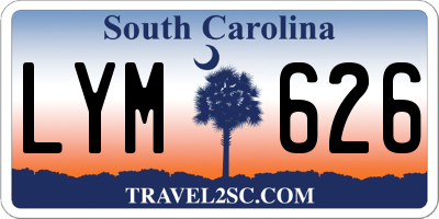 SC license plate LYM626