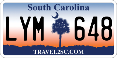 SC license plate LYM648