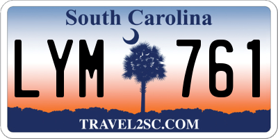 SC license plate LYM761