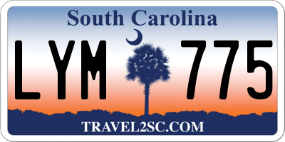 SC license plate LYM775