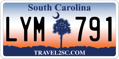 SC license plate LYM791