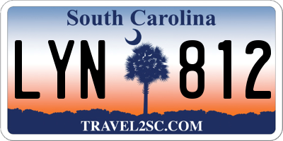 SC license plate LYN812
