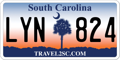 SC license plate LYN824