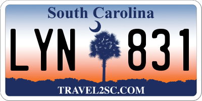 SC license plate LYN831