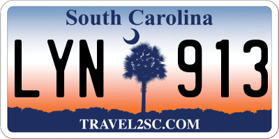 SC license plate LYN913