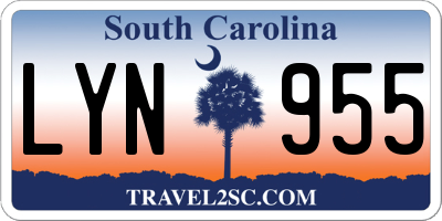 SC license plate LYN955