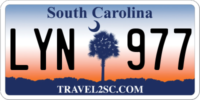 SC license plate LYN977