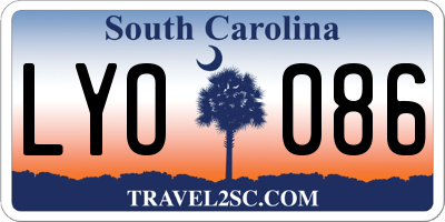 SC license plate LYO086