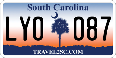 SC license plate LYO087