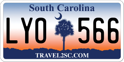 SC license plate LYO566