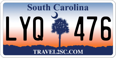 SC license plate LYQ476