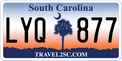SC license plate LYQ877