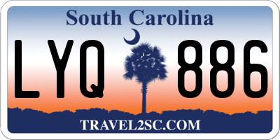 SC license plate LYQ886