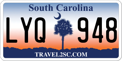 SC license plate LYQ948