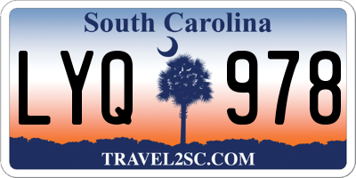 SC license plate LYQ978