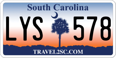 SC license plate LYS578