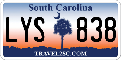 SC license plate LYS838