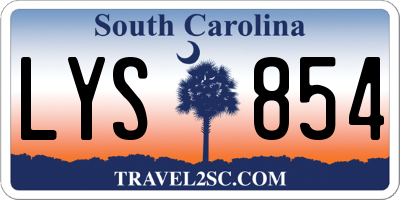 SC license plate LYS854
