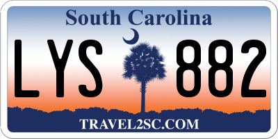 SC license plate LYS882