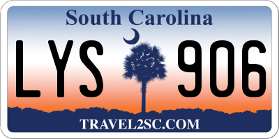 SC license plate LYS906