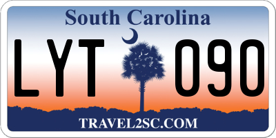 SC license plate LYT090