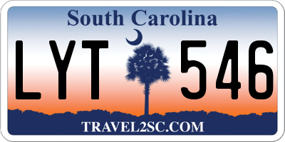 SC license plate LYT546