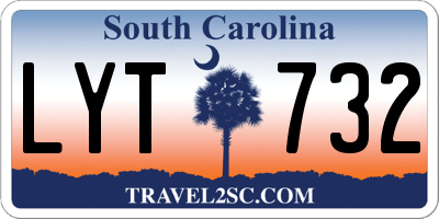 SC license plate LYT732