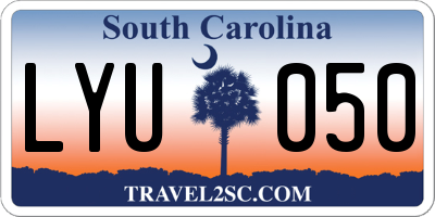 SC license plate LYU050