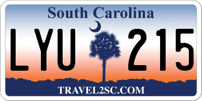SC license plate LYU215