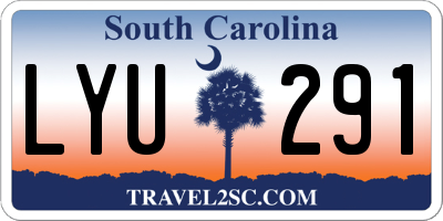 SC license plate LYU291