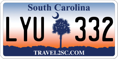 SC license plate LYU332