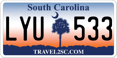 SC license plate LYU533