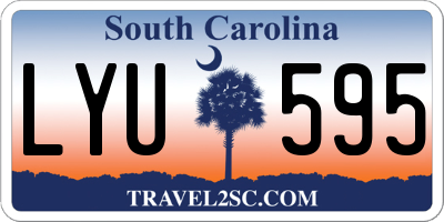 SC license plate LYU595