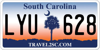 SC license plate LYU628