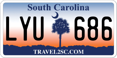 SC license plate LYU686