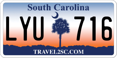SC license plate LYU716