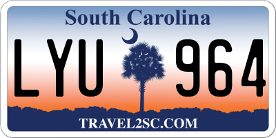 SC license plate LYU964