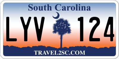 SC license plate LYV124