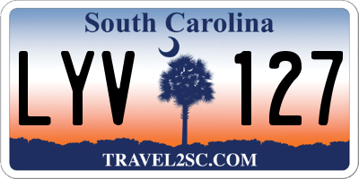 SC license plate LYV127