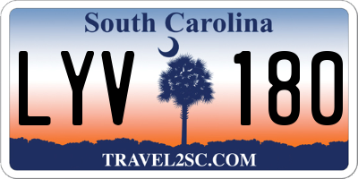 SC license plate LYV180