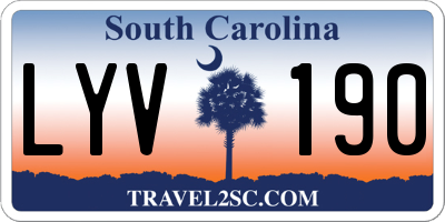SC license plate LYV190