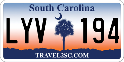 SC license plate LYV194