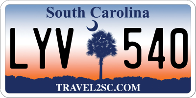 SC license plate LYV540