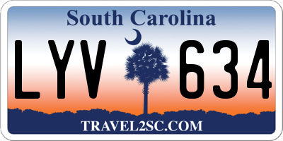 SC license plate LYV634